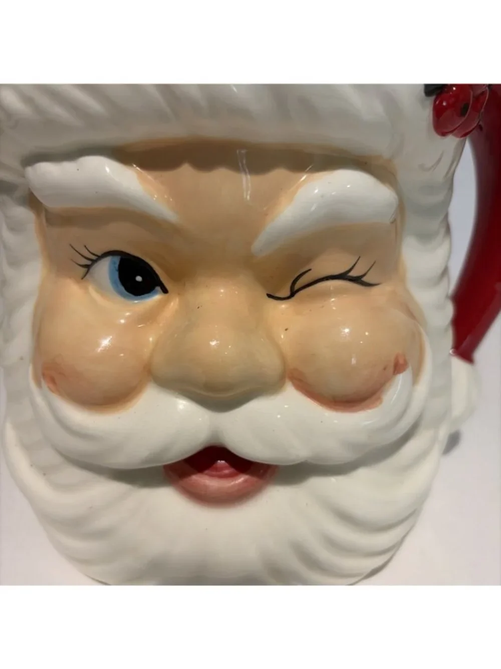 VTG Winking Santa Planter Vase Candy Jar Christmas Holiday Holt Howard Vibes